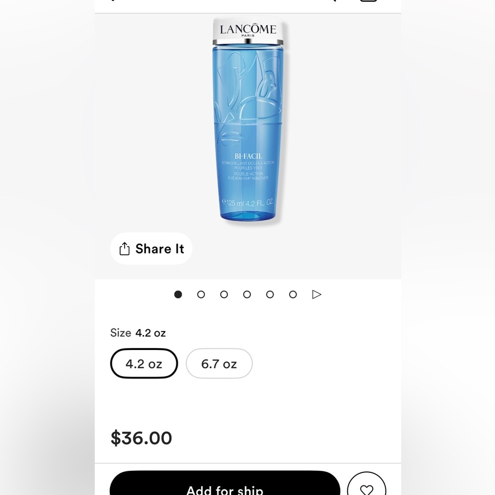 Lancome BiFacil Double Action Eye Makeup Remover new/sealed 4.2 oz $36 Bi-Facil